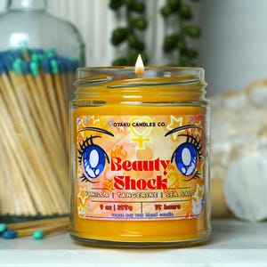 Beauty Shock Candle | Pretty Guardians Venus Candle | Vanilla, Tangerine & Sea Salt 9 oz Vegan Candle