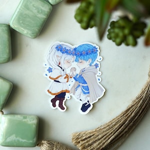 Elf Mage Frieren and Himmel Sticker | Vinyl Sticker | Anime Sticker | Frieren Sticker