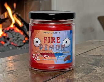 Fire Demon Candle - Howl's Castle Inspired | Anime Vegan Candles | Anime Gifts