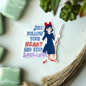 Kiki and Jiji Quote Sticker | Vinyl Sticker | Kiki&#39;s Delivery Service Sticker | Kiki’s Bakery Sticker | Ghibli Sticker