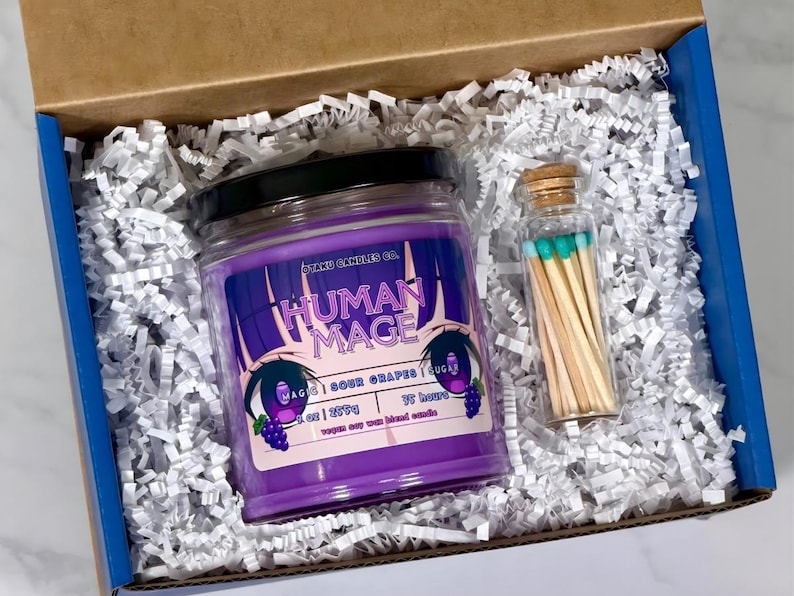 Vela de mago humano - Inspirada en el anime Beyond Journey's End / Vela de fantasía / Velas veganas / Regalos de anime Candle with Matches