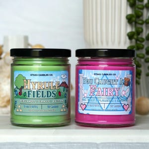 Hyrule Fields and You Caught A Fairy Candle Bundle | LoZ Gaming Candles | Ocarina of Time Inspired Candle Bundle