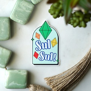 The Sims Inspired Sul Sul Simlish Sticker | Vinyl Sticker | The Sims Sticker | Gaming Stickers