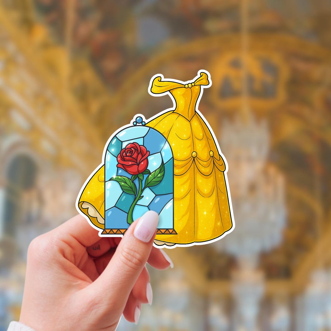 Belle’s Ball Gown Sticker | Beauty and the Beast Waterproof Vinyl ...