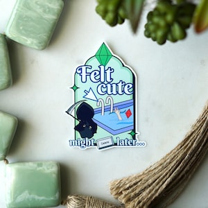 The Sims Inspired Funny Grim Reaper Sticker | Vinyl Sticker | The Sims Sticker | Gaming Stickers