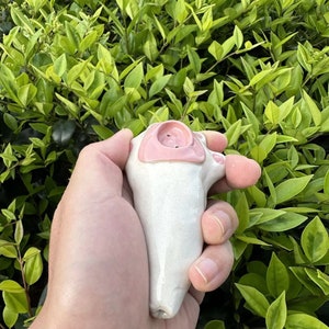 4-Inch Ceramic Cute Cat Claw Pipe Art Women's Pipe Cat Claw Unique and Beautiful Pipe Beautiful Girl Pipe Pink Pipe Mother's Day Gift image 4