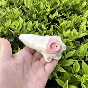 4-Inch Ceramic Cute Cat Claw Pipe Art Women's Pipe Cat Claw Unique and Beautiful Pipe Beautiful Girl Pipe Pink Pipe Mother's Day Gift image 3