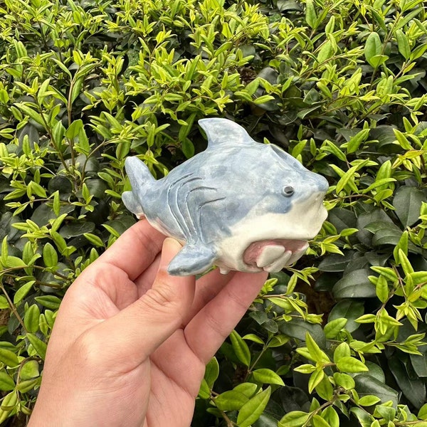 Joli bol en céramique requin pour fille, pipe requin, pipe de la mer, pipe artistique pour femme, cadeau unique, cadeau de la mer, cadeau de fête des mères