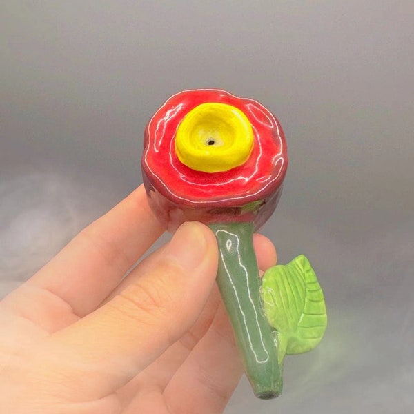 Cherry Ceramics Pipe, Cute Small Pipe,Fruit Pipe,Unique Gift,Gifts for Girls,Ceramic Gifts
