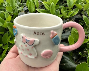 Custom Baby Birth Commemorative Ceramics Mug,Baby Birth Gift, Family Gift, Baby Gift, Baby Commemorative Coffee Cup, Personalized Coffee Cup