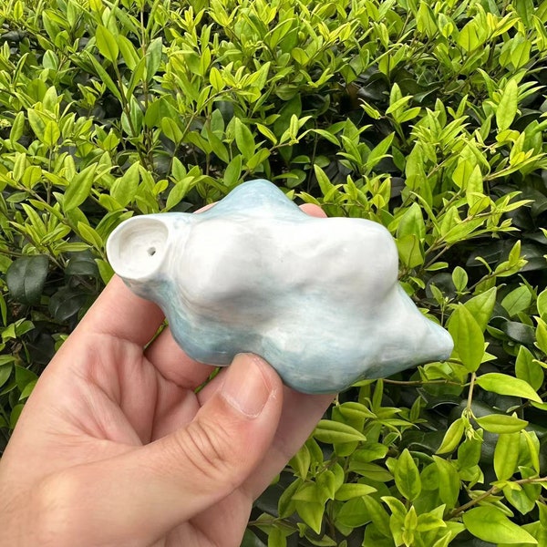 Cute Cloud Ceramic Girl Bowl, Cloud Pipe, Gift From The Sky, Artistic Lady Pipe, Unique Gift, Ceramic Gift, Mother's Day Gift
