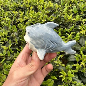 Lindo tiburón cerámica niña tazón, pipa de tiburón, pipa del mar, pipa de dama artística, regalo único, regalo del mar, regalo del día de la madre imagen 3