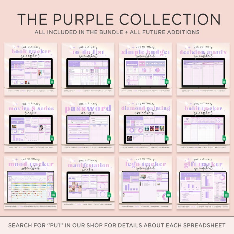 Spreadsheet Template Bundle for Google Sheets | All Spreadsheets From ...