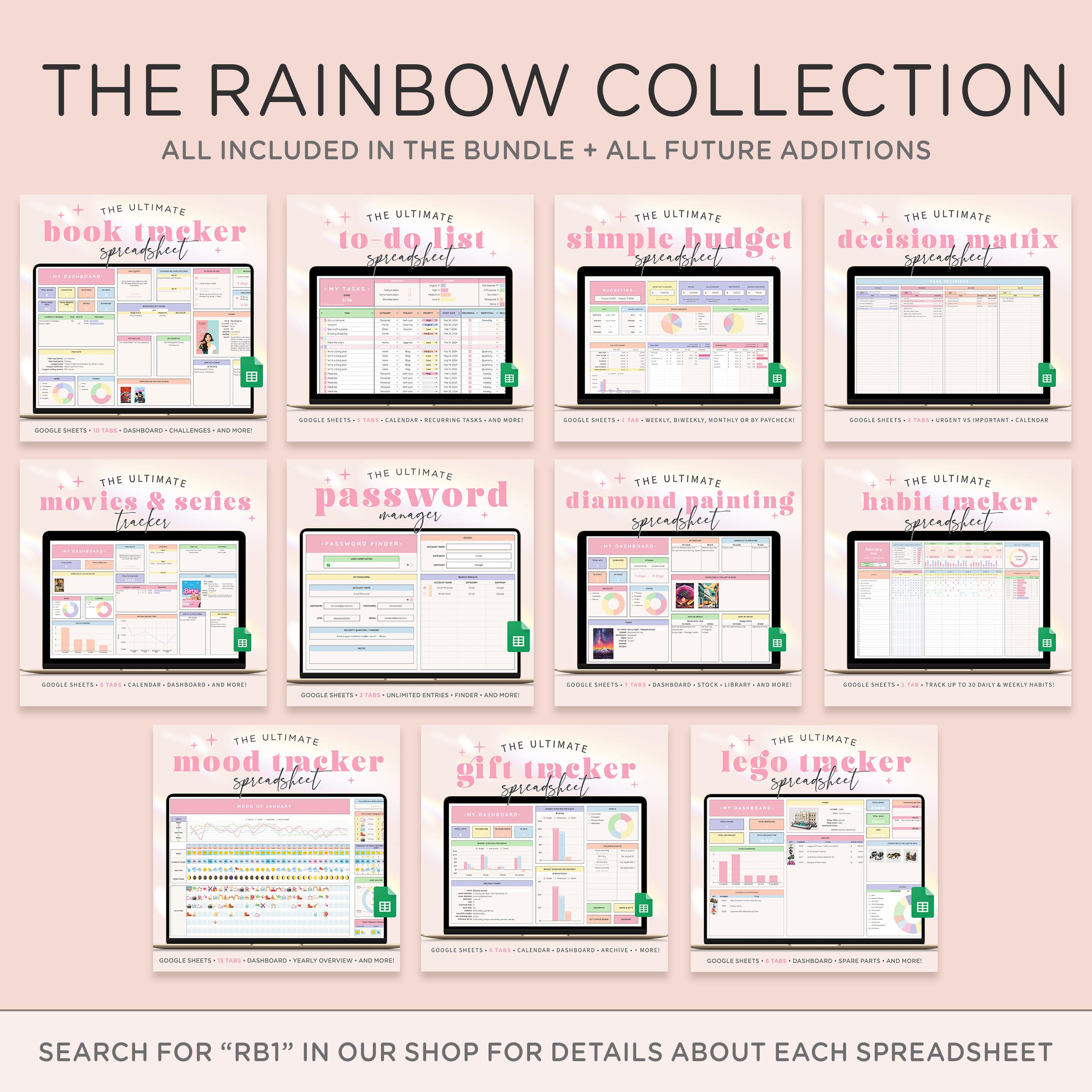 Spreadsheet Template Bundle for Google Sheets | All Spreadsheets From ...