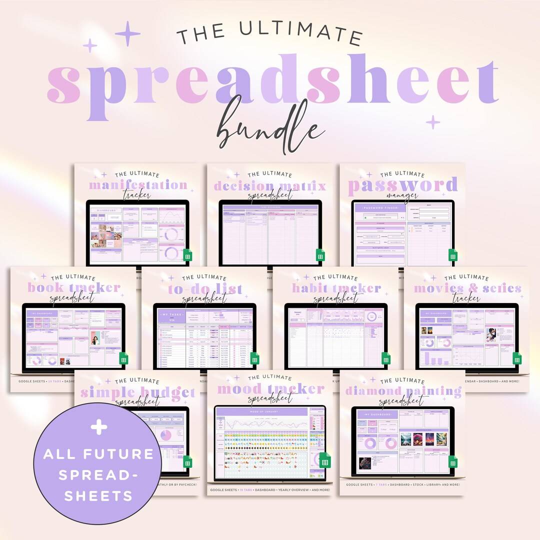 Spreadsheet Template Bundle for Google Sheets | All Spreadsheets From ...