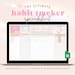 Rainbow Habit Tracker Spreadsheet Digital Goal Planner Productivity ...