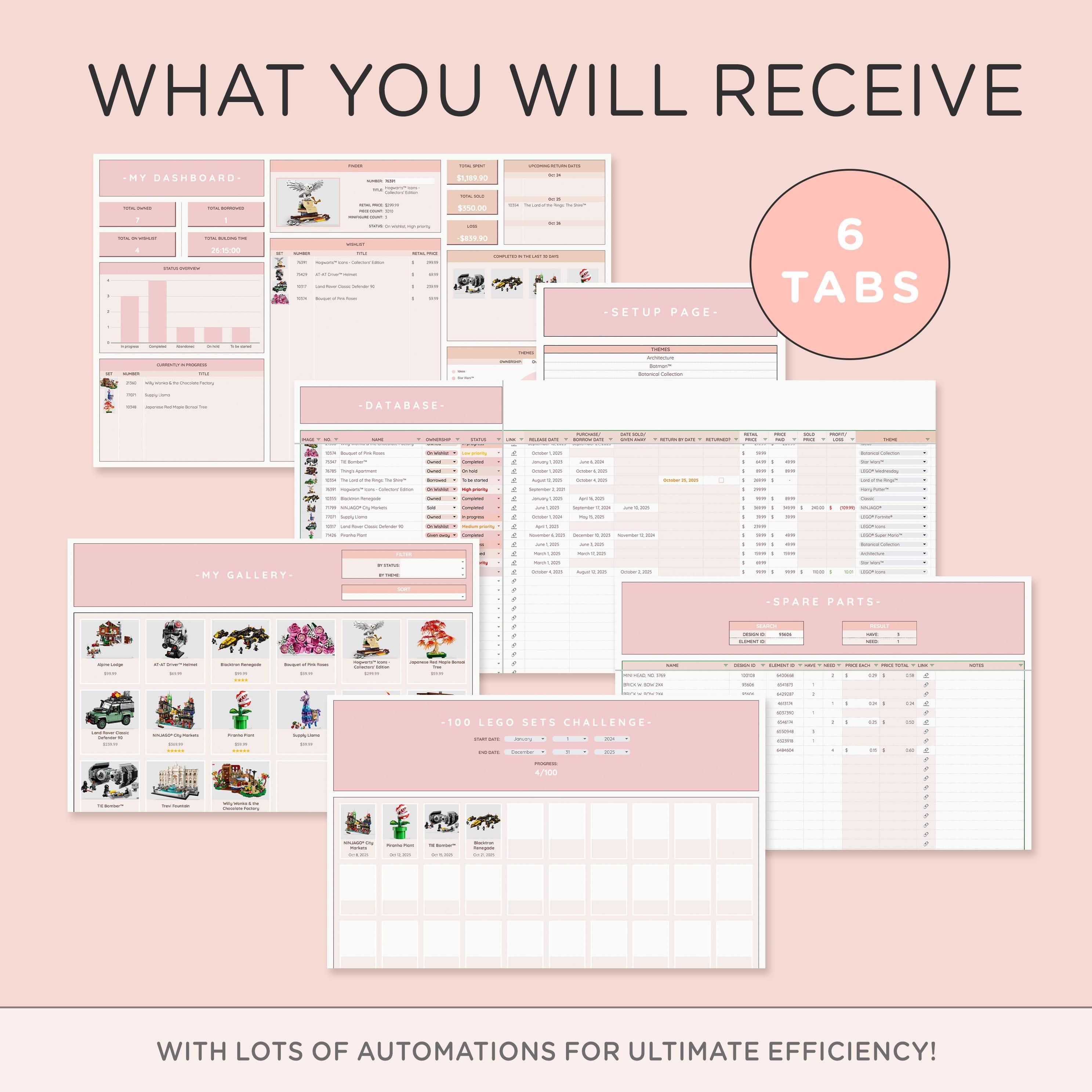 Building Blocks Spreadsheet | Google Sheets Building Bricks Tracker ...