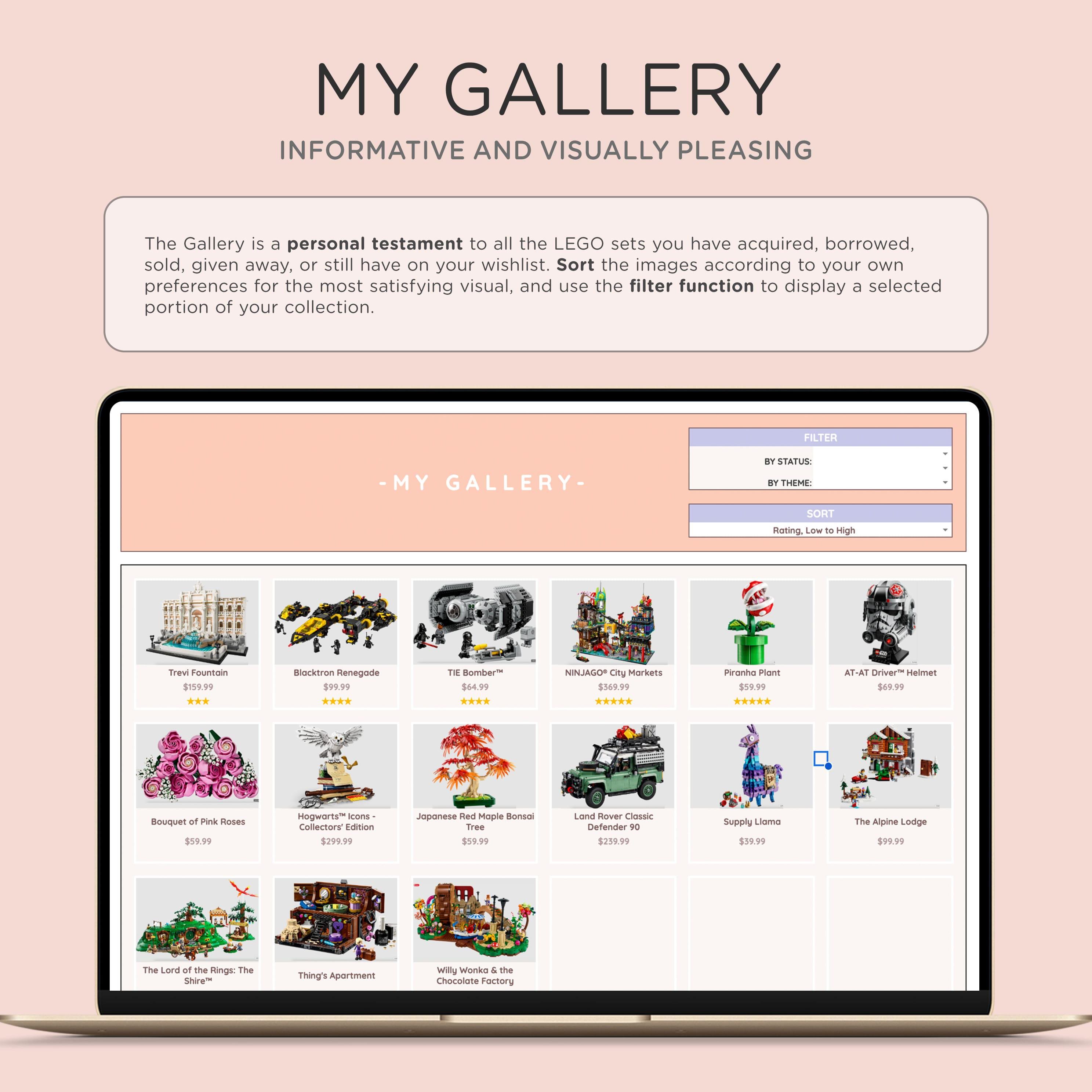 Building Blocks Spreadsheet | Lego Inventory Organizer, Google Sheets ...