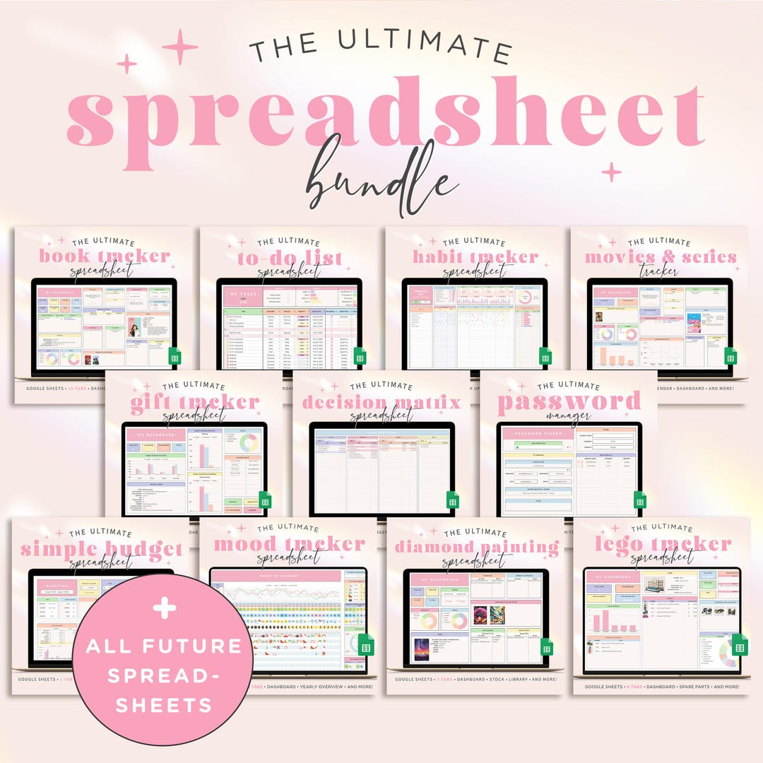 Spreadsheet Template Bundle for Google Sheets | All Spreadsheets From ...