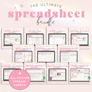 Spreadsheet Template Bundle for Google Sheets | All Spreadsheets from the Rainbow Collection, All Future Additions and Updates Included RB1