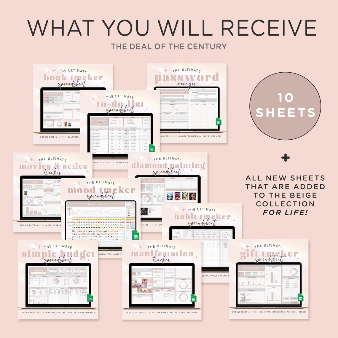 Spreadsheet Template Bundle for Google Sheets | All Spreadsheets From ...