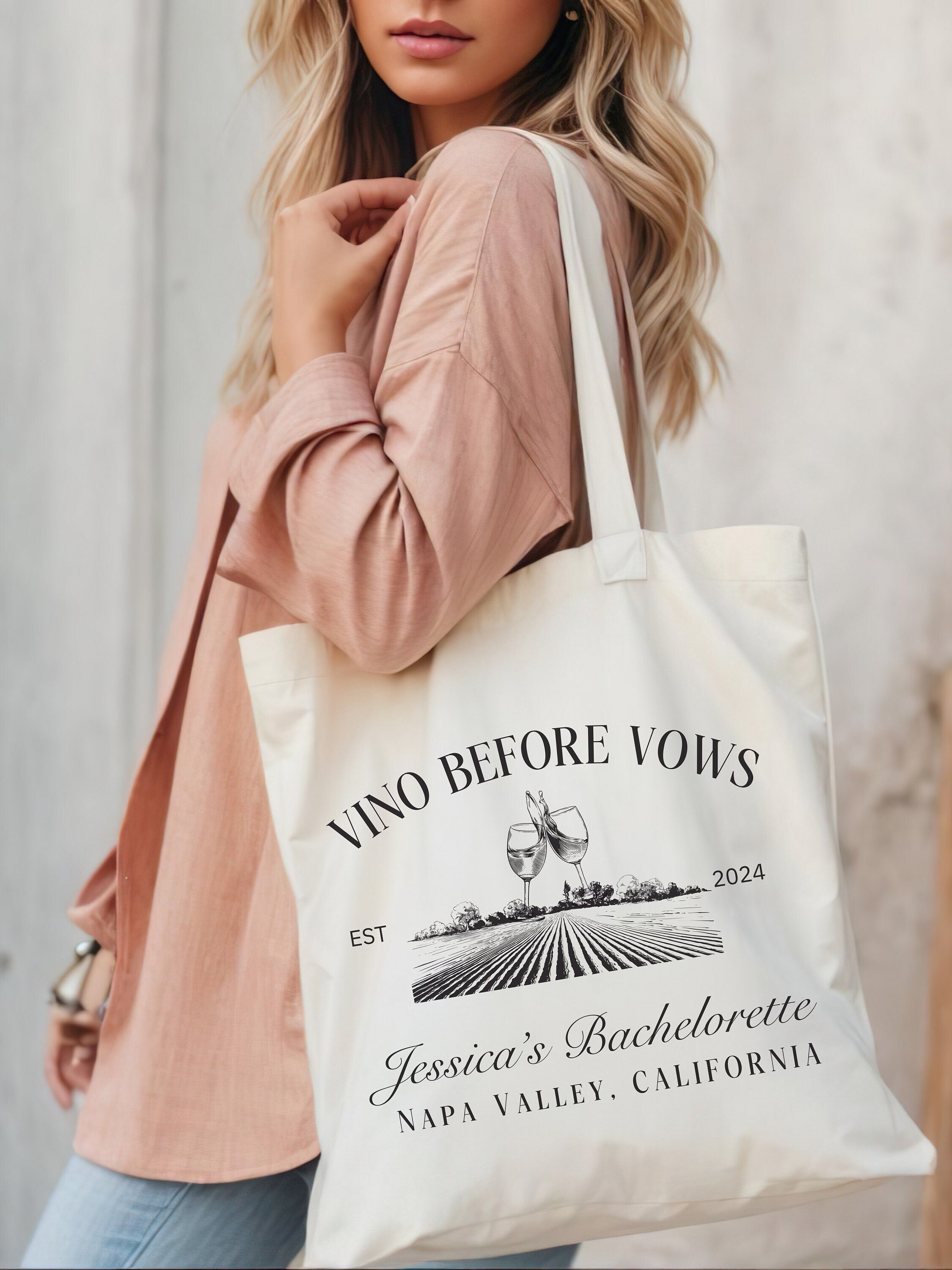 Custom Napa Valley Bachelorette Tote Bag, Bachelorette Party Gifts ...
