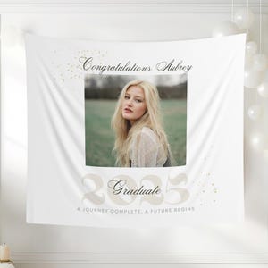 Custom Graduation Photo Banner: Personalized Congratulations Decor