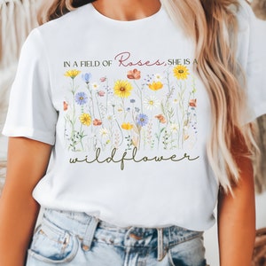 Floral Wildflower T-Shirt: Botanical Graphic Tee Gift