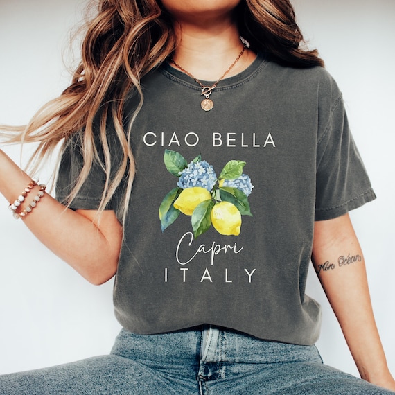 Capri Italy Lemon Tee: Amalfi Coast Comfort Colors Shirt