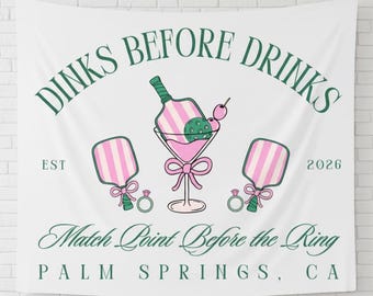Pickleball Bachelorette Banner: Last Swing Before the Ring, Party Decor