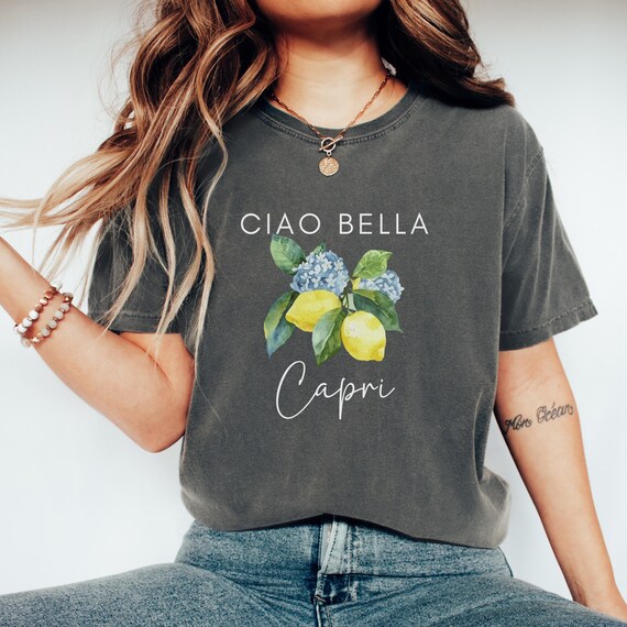 Capri Italy Lemon Tee: Amalfi Coast Comfort Colors Shirt