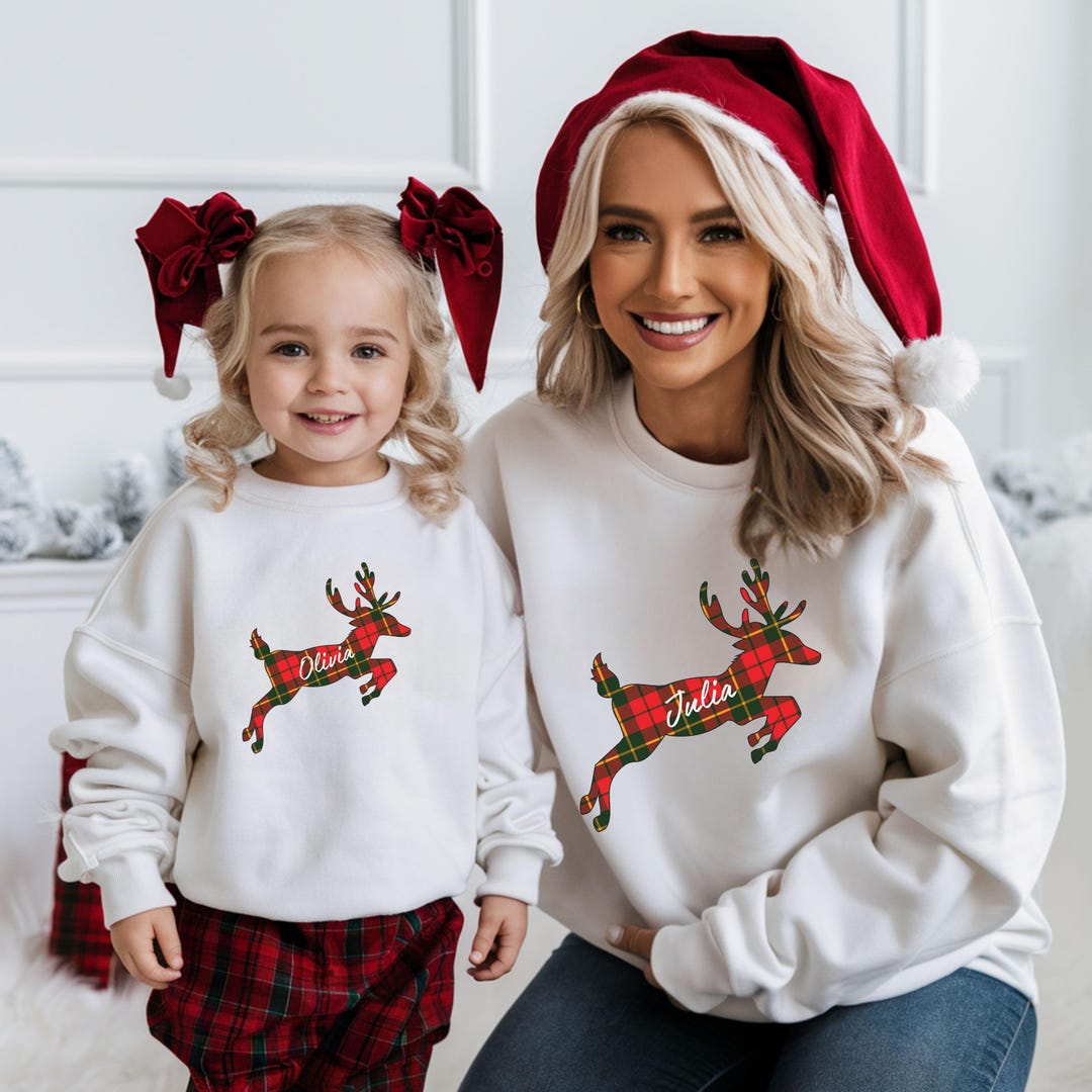 Family Christmas Pajamas, Custom Mommy and Me Christmas Sweatshirts ...