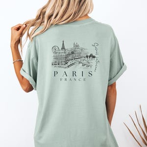 Paris Shirt Comfort Colors, Eiffel Tower Shirt, Paris France Tee, French Graphic Shirt, Europe Trip Shirt, Travel Shirt for Women