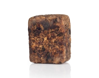 Raw African Black Soap Bar, Natural Cleansing for Face, Body & Hair