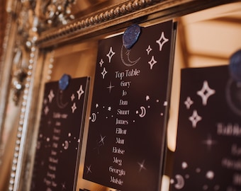 Celestial Wedding Seating Table Plan Downloadable and Customisable