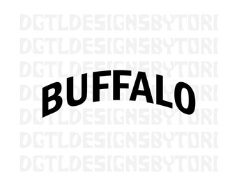 Buffalo Arc Text / Descarga instantánea / Archivos PNG y SVG / Nueva York / Fútbol