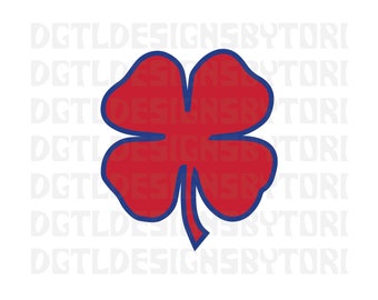 Buffalo Shamrock  |  Instant Download  |  PNG and SVG Files  |  St. Patrick's Day  |  St. Patty's Day  |  Red and Blue  |  South Buffalo