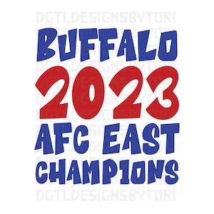 Büffel 2023 AFC East Meister | Sofortdownload | PNG- und SVG-Dateien | Fußball | New York