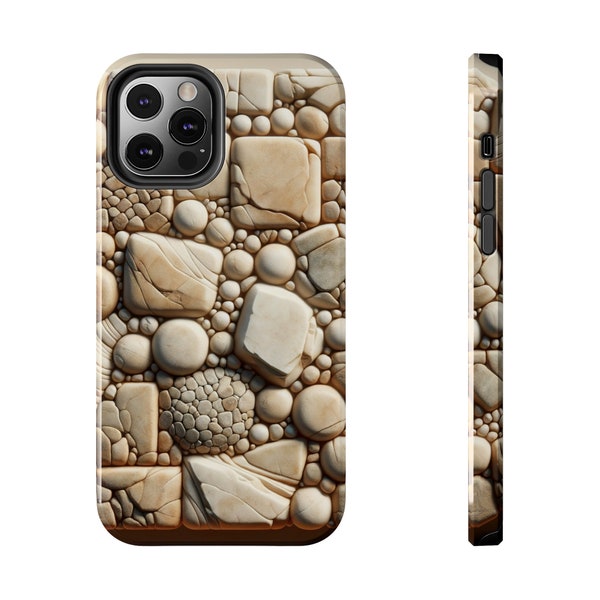 iphone 15, Cobblestone-inspired iPhone Case, Anti-Slip Grip, Protective Smartphone Accessory and Perfect Gift for Tech Lovers