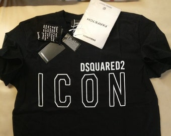 Dsquared2 Icon Logo-Print Herren T-Shirt Schwarz