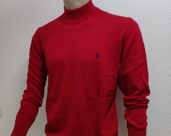 Ralph Lauren Sweatshirt Stehkragen Rot/Wine Herren