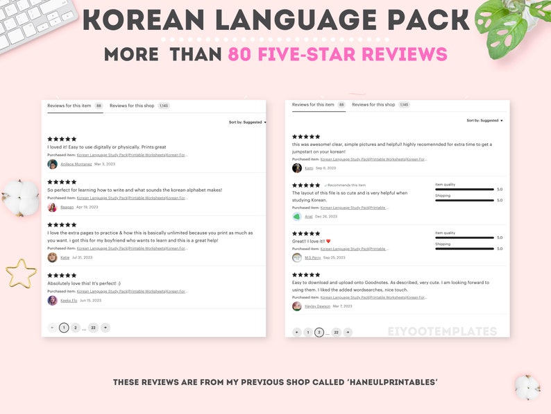 Korean Language Study Packprintable Worksheetskorean for Beginnerslearn ...