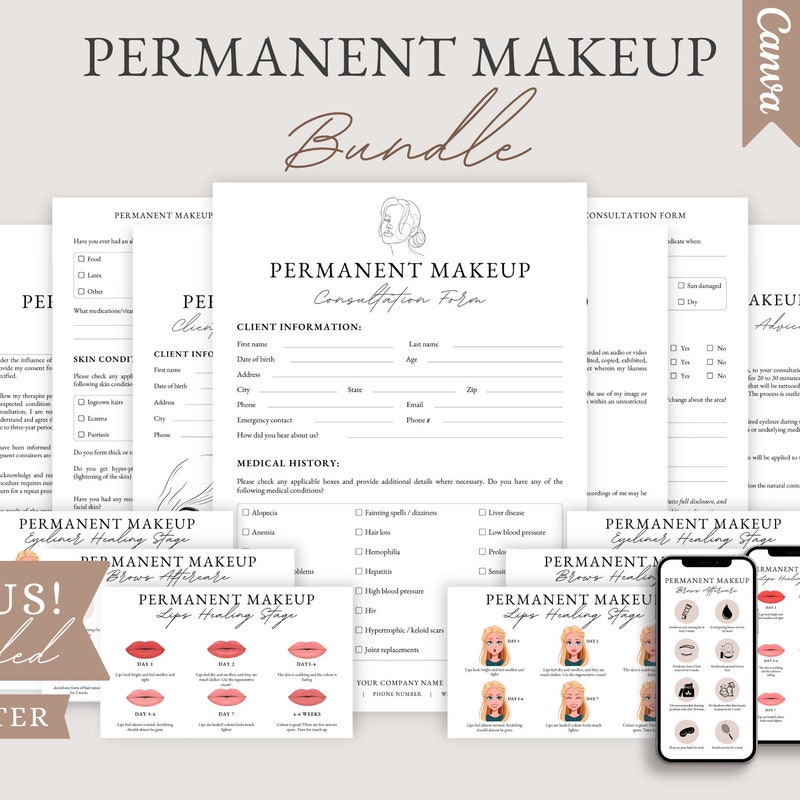 Makeup Design Template - Etsy UK