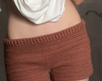 Short au crochet, short taille basse au crochet, short taille basse, short d’été fait main, short d’été, short pour femme, short de plage