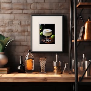 Pisco Sour - Jedzenie i napoje, koktajle, napoje dla dorosłych, restauracja, wózek barowy - wysokiej jakości wydruki cyfrowe/natychmiastowe pobieranie