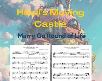 Marry Go Round of Life / Il castello errante di Howl / con nomi di note / Pianoforte