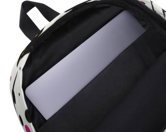 Verspielter Geometric Groove, Rad 80s Hip Hop Rucksack, 90s, New