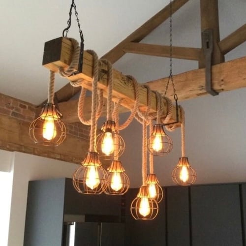 Rustic Handmade Live Edge Wooden Pendant Ceiling Light Rustic Handmade Live Edge Wooden Pendant Ceiling Light