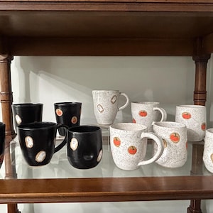 Halloween Thumb Tumblers - handmade ceramic fall themed mugs, tumblers, and cups - pumpkins, jack-o-lantern, ghosts