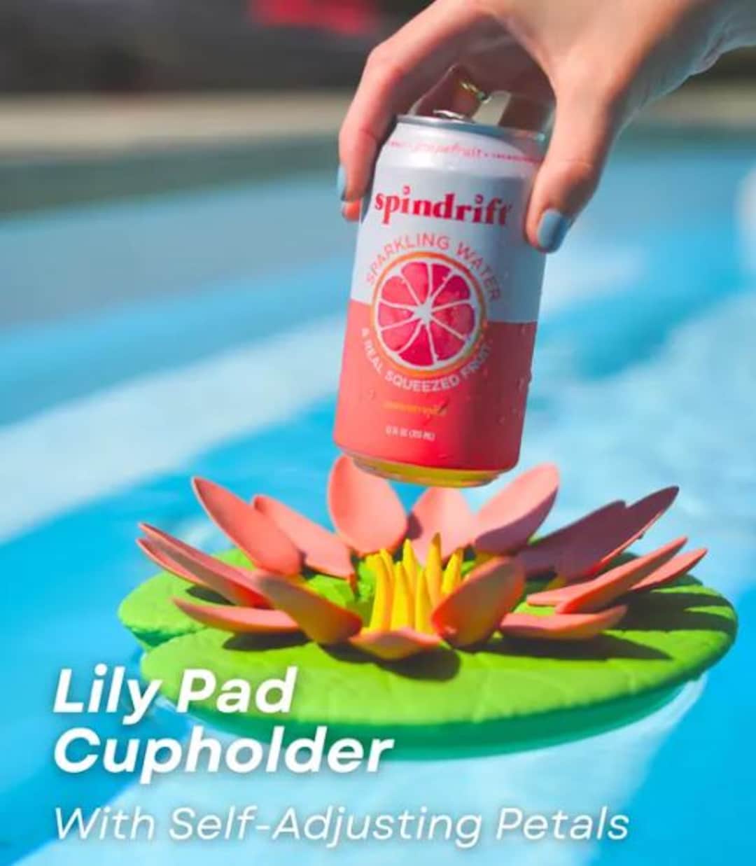 3D Printed Lily Pad Pool Cupholder Self-adjusting Petal Drink Holder ...